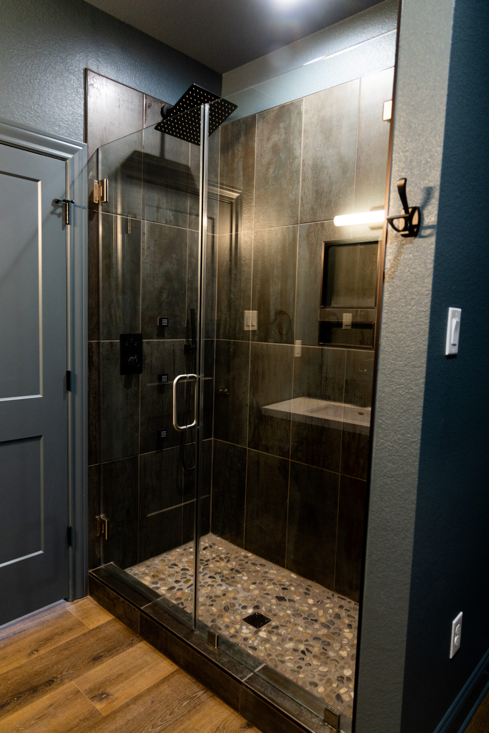 Accessible shower design featuring modern fixtures, Waco Bathroom Remodel near me